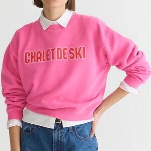 J. Crew Heritage Fleece Chalet de Ski Sweatshirt Medium
